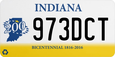 IN license plate 973DCT