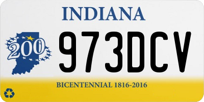 IN license plate 973DCV