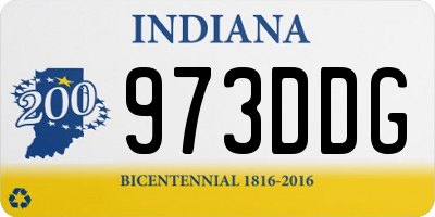 IN license plate 973DDG