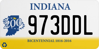 IN license plate 973DDL