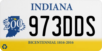 IN license plate 973DDS