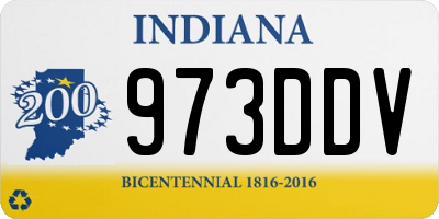 IN license plate 973DDV