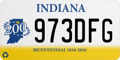IN license plate 973DFG