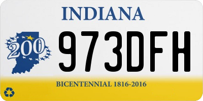 IN license plate 973DFH