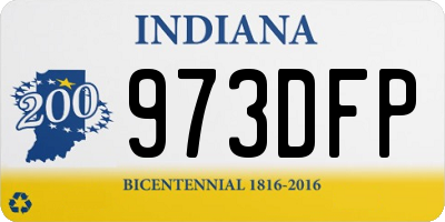 IN license plate 973DFP