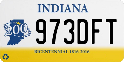 IN license plate 973DFT