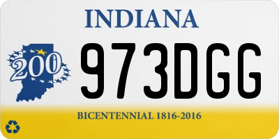 IN license plate 973DGG