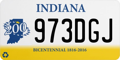 IN license plate 973DGJ