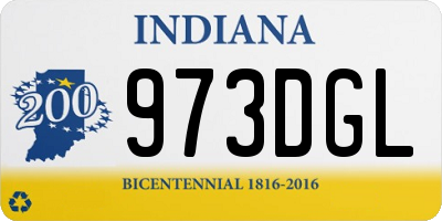 IN license plate 973DGL