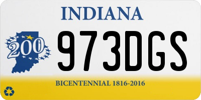 IN license plate 973DGS