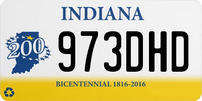 IN license plate 973DHD