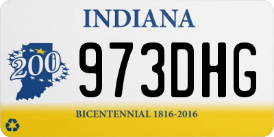 IN license plate 973DHG