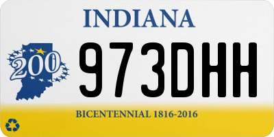 IN license plate 973DHH