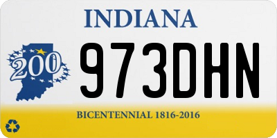 IN license plate 973DHN