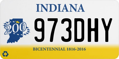 IN license plate 973DHY