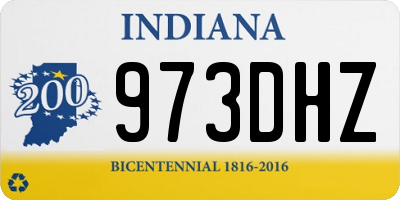 IN license plate 973DHZ