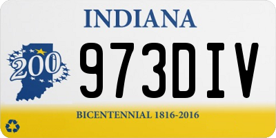 IN license plate 973DIV