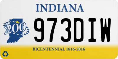 IN license plate 973DIW