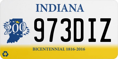 IN license plate 973DIZ