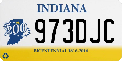 IN license plate 973DJC