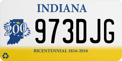 IN license plate 973DJG