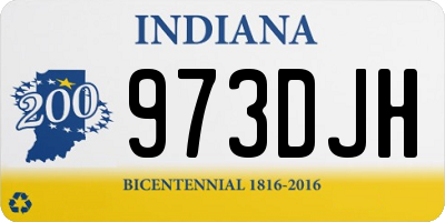 IN license plate 973DJH
