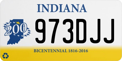 IN license plate 973DJJ