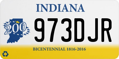 IN license plate 973DJR