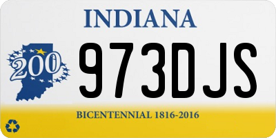 IN license plate 973DJS
