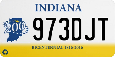 IN license plate 973DJT