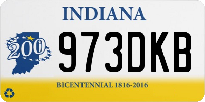 IN license plate 973DKB