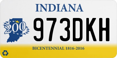 IN license plate 973DKH