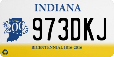 IN license plate 973DKJ