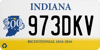 IN license plate 973DKV