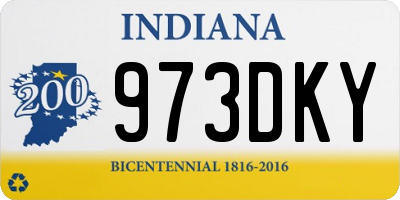IN license plate 973DKY