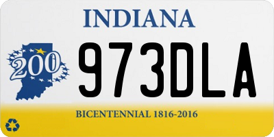 IN license plate 973DLA