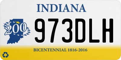 IN license plate 973DLH