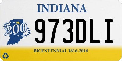 IN license plate 973DLI