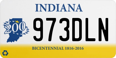IN license plate 973DLN
