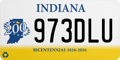 IN license plate 973DLU