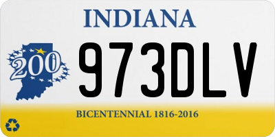IN license plate 973DLV