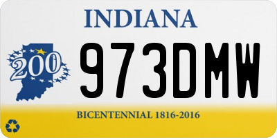 IN license plate 973DMW