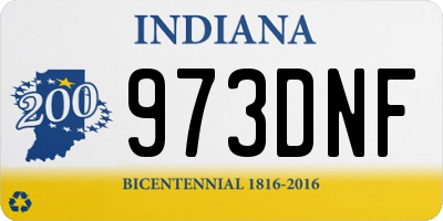IN license plate 973DNF