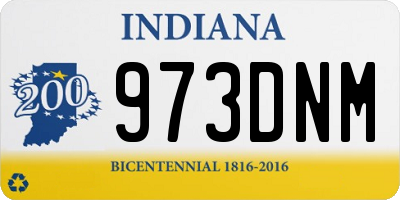 IN license plate 973DNM