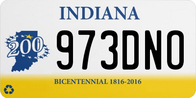 IN license plate 973DNO