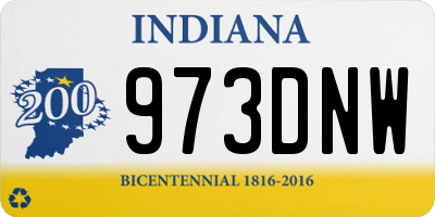 IN license plate 973DNW