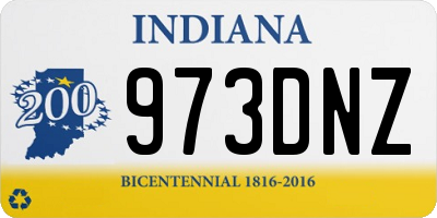 IN license plate 973DNZ