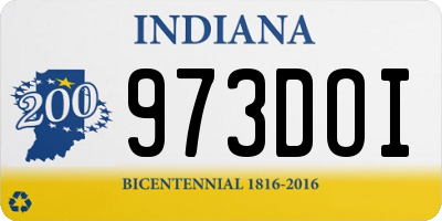 IN license plate 973DOI