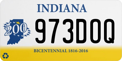 IN license plate 973DOQ