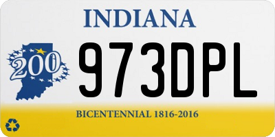 IN license plate 973DPL